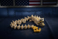 Crafted For Courage USMC Dragon toy with USN anchor and Navy hat.