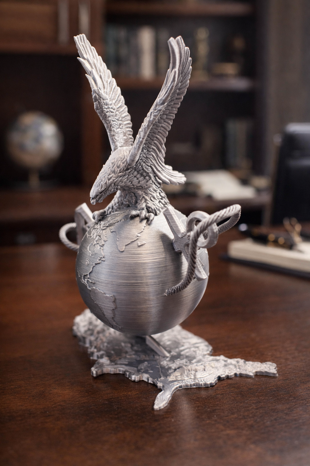 Eagle, Globe & Anchor Tribute Sculpture – Military Honor Display